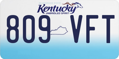KY license plate 809VFT