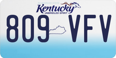 KY license plate 809VFV