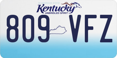 KY license plate 809VFZ