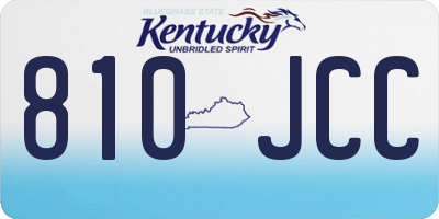 KY license plate 810JCC