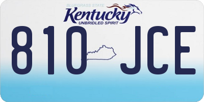 KY license plate 810JCE