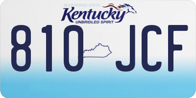 KY license plate 810JCF