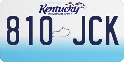 KY license plate 810JCK