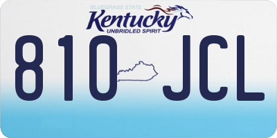 KY license plate 810JCL