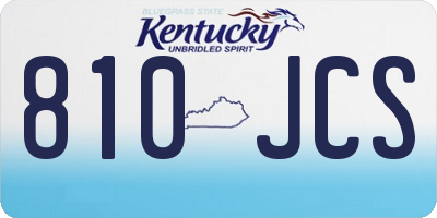 KY license plate 810JCS