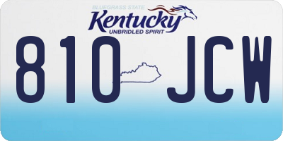 KY license plate 810JCW