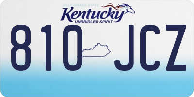 KY license plate 810JCZ