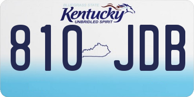 KY license plate 810JDB