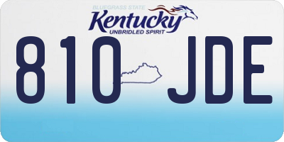 KY license plate 810JDE