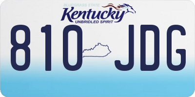 KY license plate 810JDG