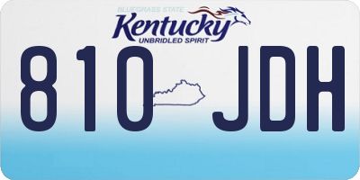 KY license plate 810JDH