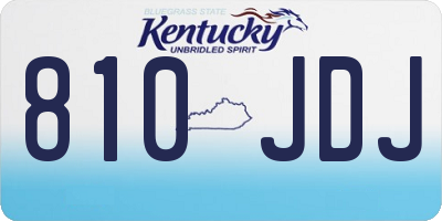 KY license plate 810JDJ