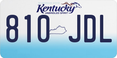 KY license plate 810JDL
