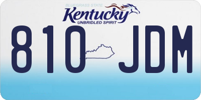 KY license plate 810JDM