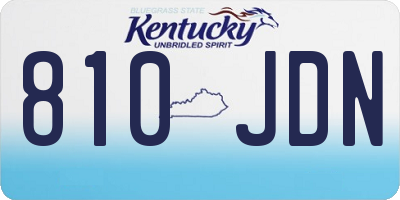 KY license plate 810JDN