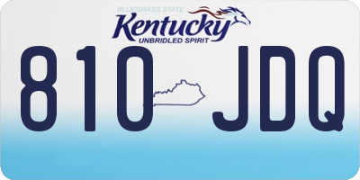 KY license plate 810JDQ