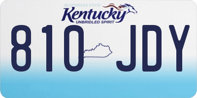 KY license plate 810JDY