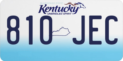 KY license plate 810JEC