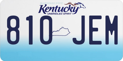 KY license plate 810JEM