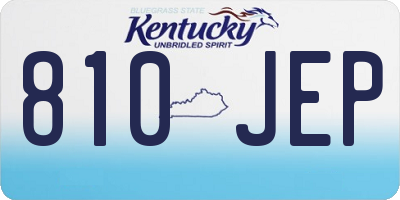 KY license plate 810JEP