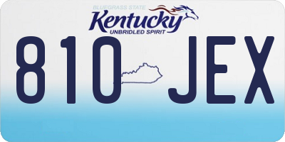 KY license plate 810JEX