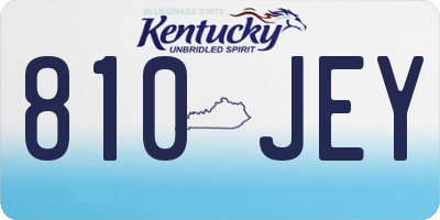 KY license plate 810JEY
