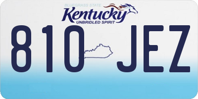 KY license plate 810JEZ