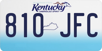 KY license plate 810JFC