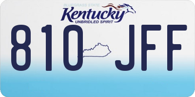 KY license plate 810JFF