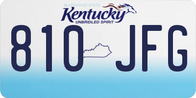 KY license plate 810JFG
