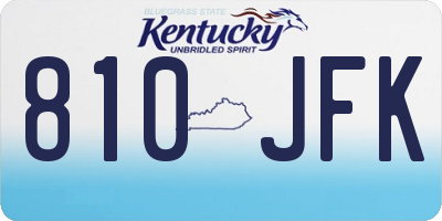 KY license plate 810JFK