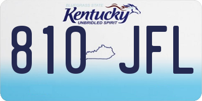 KY license plate 810JFL