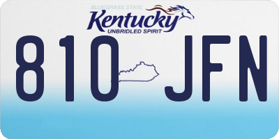 KY license plate 810JFN