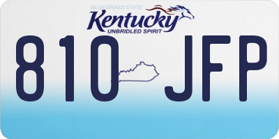 KY license plate 810JFP