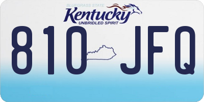 KY license plate 810JFQ