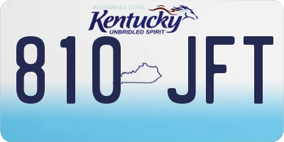 KY license plate 810JFT