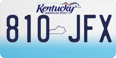 KY license plate 810JFX