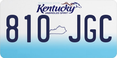 KY license plate 810JGC
