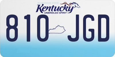 KY license plate 810JGD