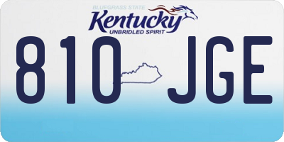 KY license plate 810JGE