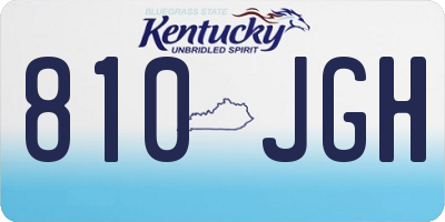 KY license plate 810JGH