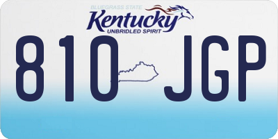 KY license plate 810JGP