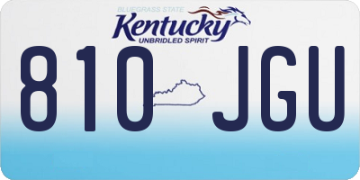 KY license plate 810JGU