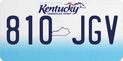 KY license plate 810JGV