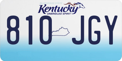 KY license plate 810JGY