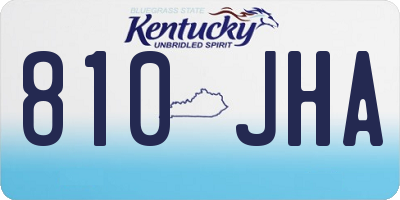 KY license plate 810JHA