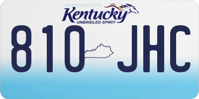 KY license plate 810JHC