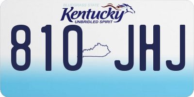 KY license plate 810JHJ
