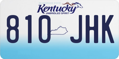 KY license plate 810JHK