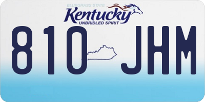 KY license plate 810JHM
